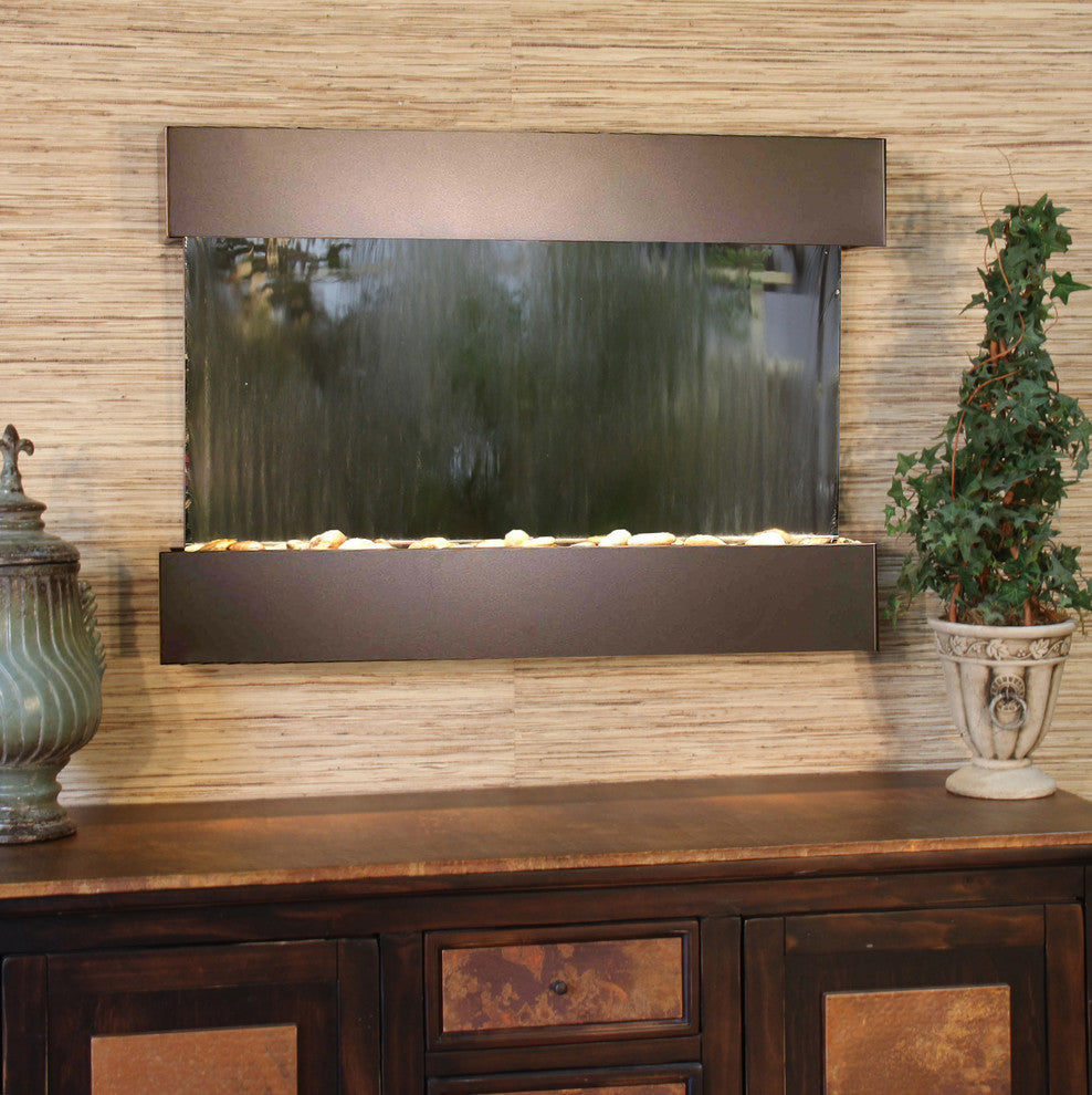 Reflection Creek Water Feature by Adagio, Silver Mirror, Antique Bronze