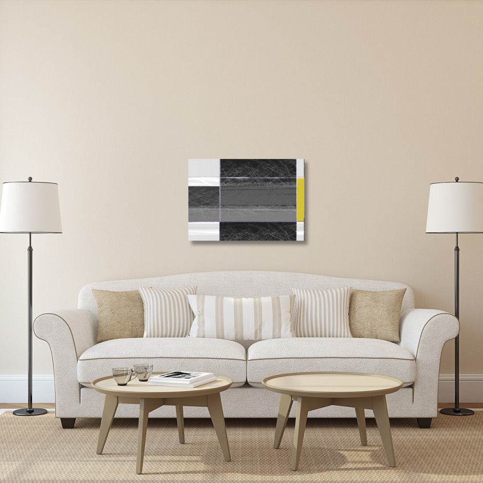 "Abstract Grey And Yellow" Fine Art Print