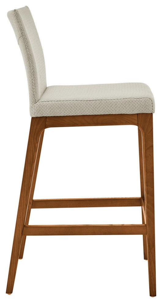 Devon Counter stool Walnut LegsSet of 2, Cardiff Cream, Fabric