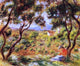 Pierre Auguste Renoir The Vineyards of Cagnes Premium Canvas Print
