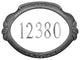 Floral Address Plaque, White