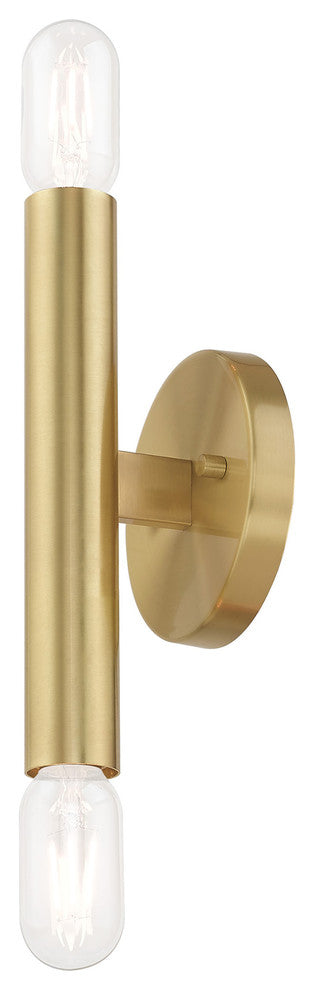 Livex Lighting Satin Brass 2-Light ADA Wall Sconce
