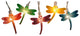 Dragonfly Summer Garden Patio Christmas Lights, White Wire, 10-Piece Set