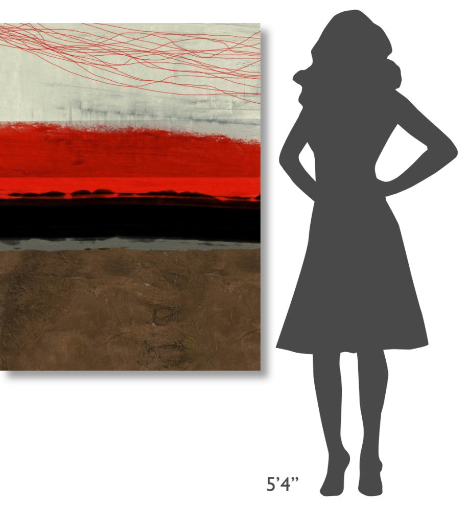 "Abstract Stripe Theme Brown" Fine Art Print