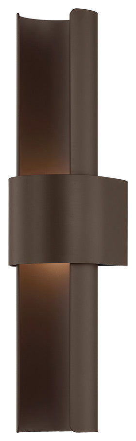 Troy Lighting Ossian Exterior Wall Sconce Bronze, 4.75"Lx4.75"Wx20"H