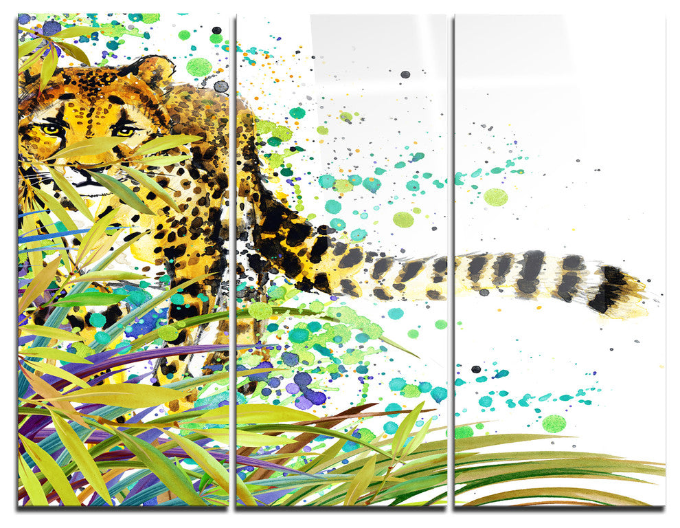 "The Predator Illustration Art" Glossy Metal Wall Art, 3 Panels, 36"x28"