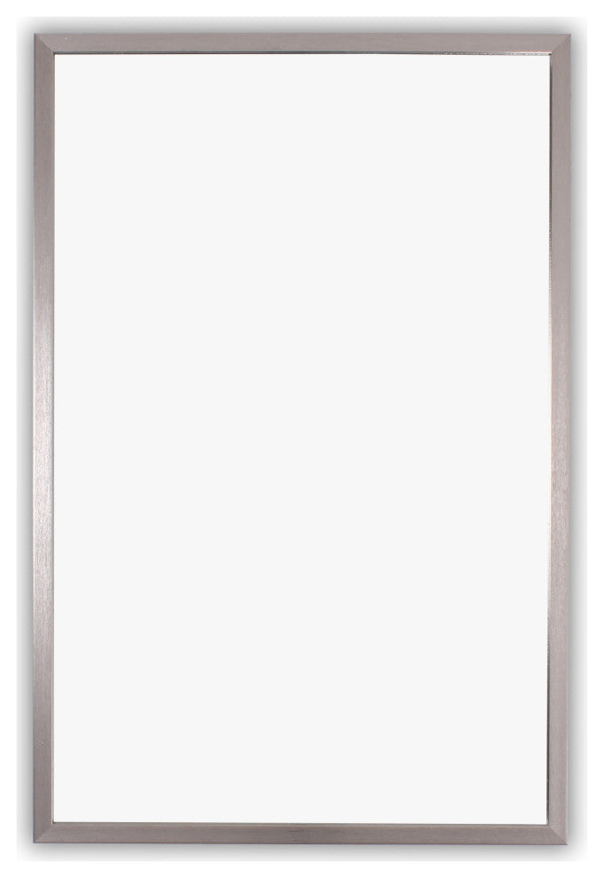 Chloe's Reflection Chrome Finish Rectangular Framed Wall Mirror