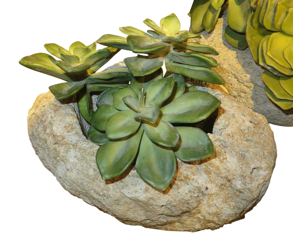 Rustic Natural Stone Planters Set of 3 Rustic Volcanic Rock Free Form Modern