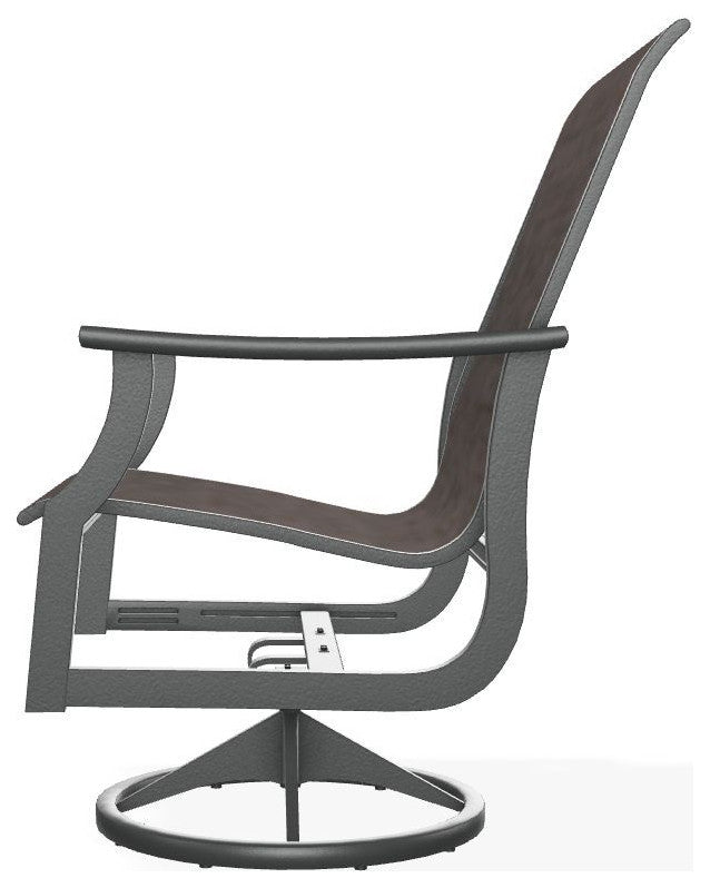 St. Catherine Sling Outdoor Swivel Rocker, James/Graphite