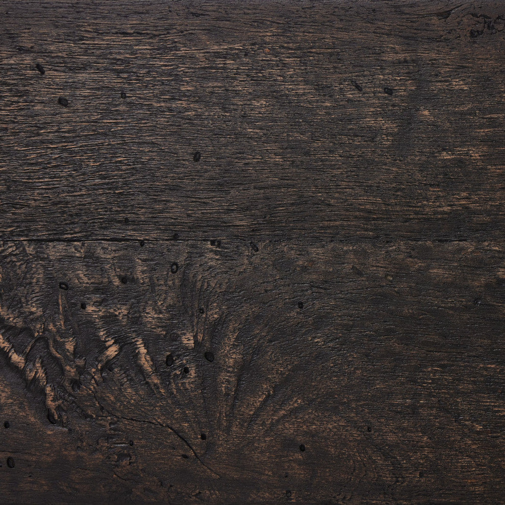 Abaso Accent Bench Ebony Rustic Wormwood Oak