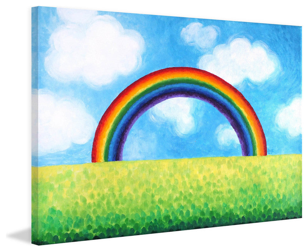 "Bright Rainbow" by Nicola Joyner Painting Print Wrapped Canvas, 18x12