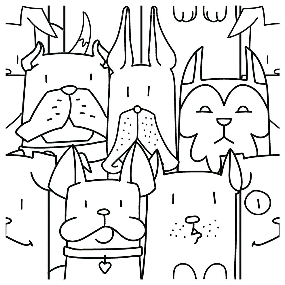 Oh My Dog and Oh My Cat Porcelain Floor and Wall Tile, Dog