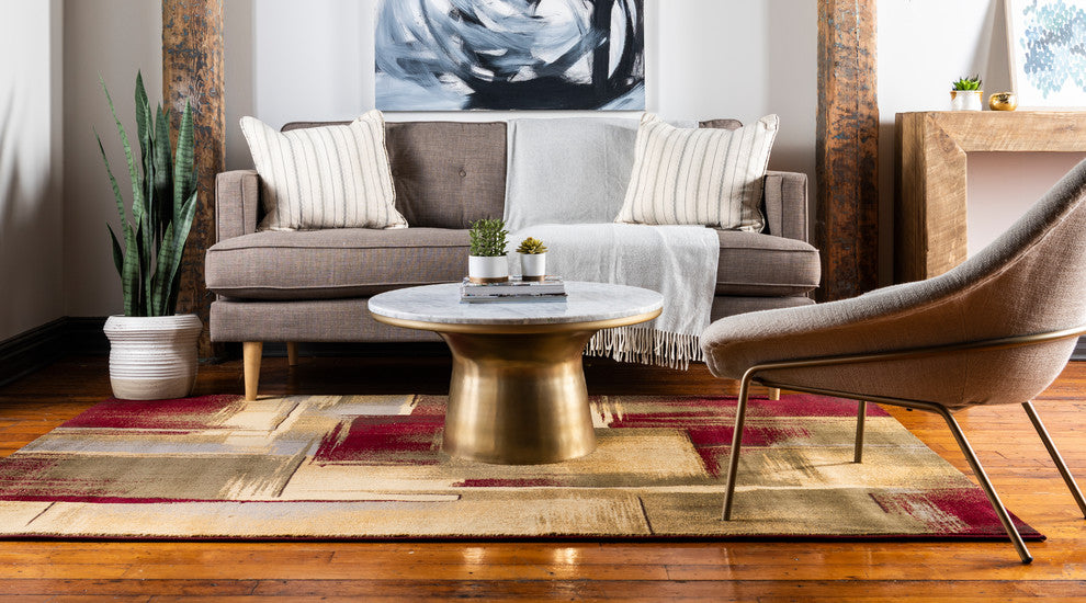 Unique Loom Multicolored Barista Timor 4' 0 x 6' 0 Area Rug