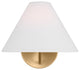 Burke 1-Light Indoor Bath Vanity Wall Sconce, Satin Brass Gold