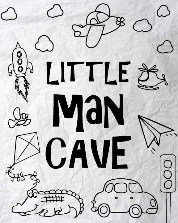 Little Man Cave Paper Print, 11"x14"