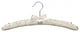 Satin Padded Top Hanger, Ivory/Chrome Finish, Box of 24