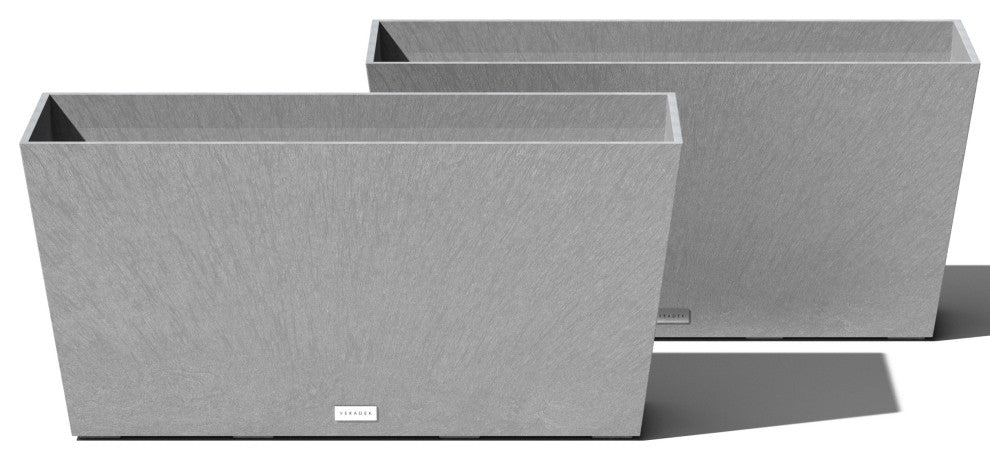 Midori Trough Planter, Grey, 31 Inch, 2 Pack