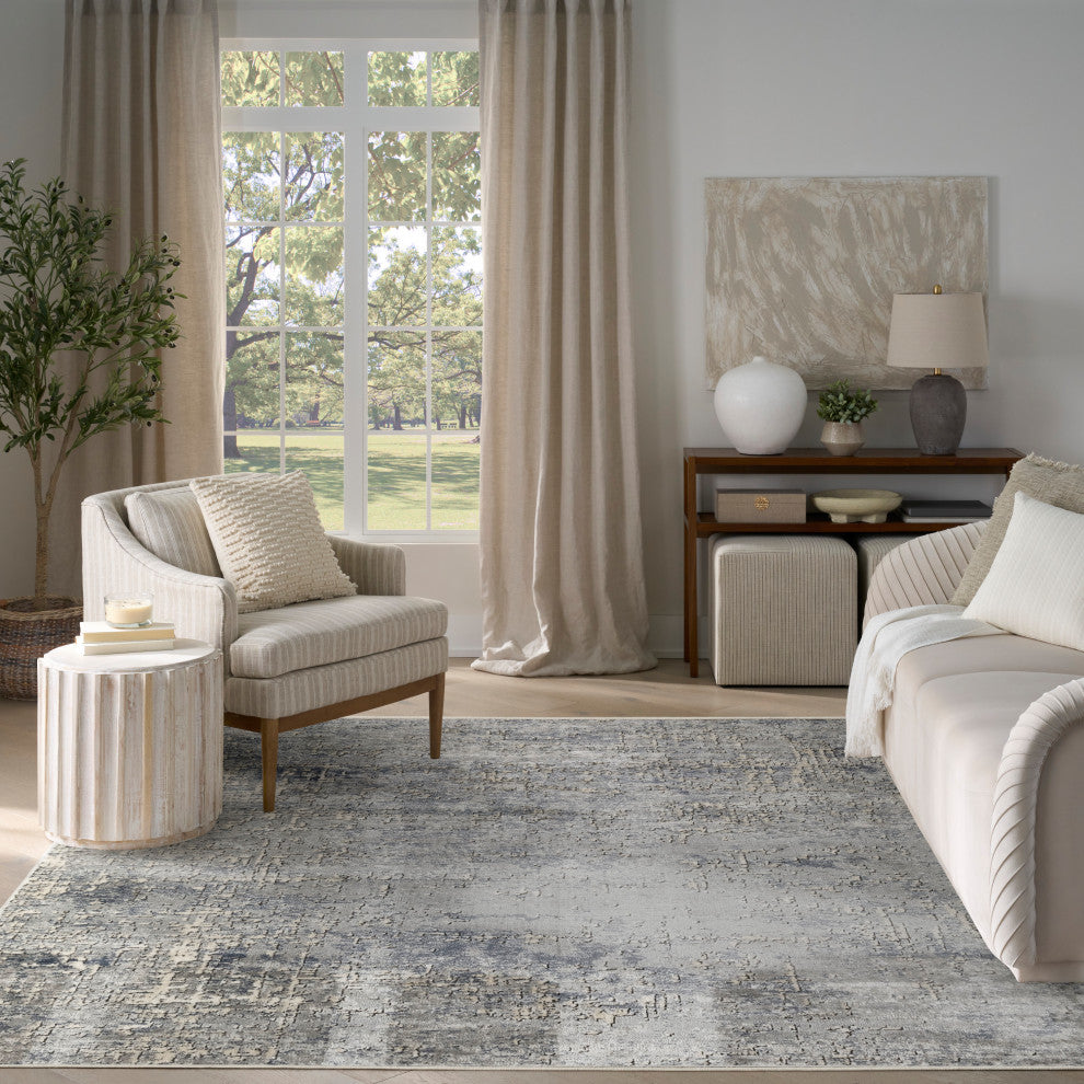 Nourison Quarry 7'10" x 9'10" Dark Grey Modern Indoor Rug