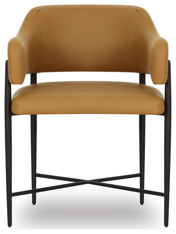 Sezanne Tan Vegan Leather Dining Chair