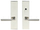 Aurora Lever, Tubular Passage With Privacy Bolt, LH, Polished Stainless Steel