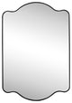 Louisa Medium Scalloped Rectangular Metal Framed Wall Mirror
