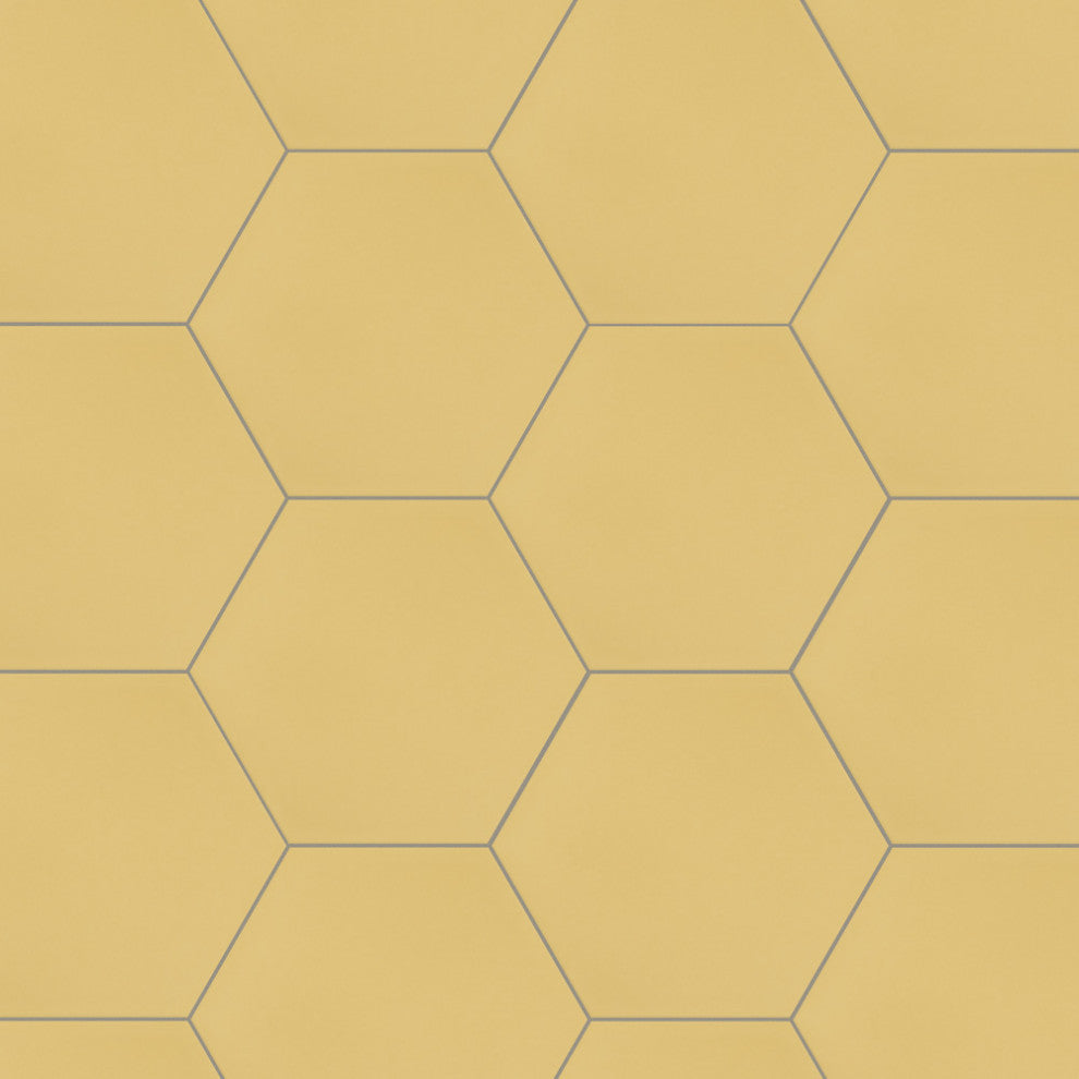 Textile Basic Hex Dandelion Porcelain Floor and Wall Tile