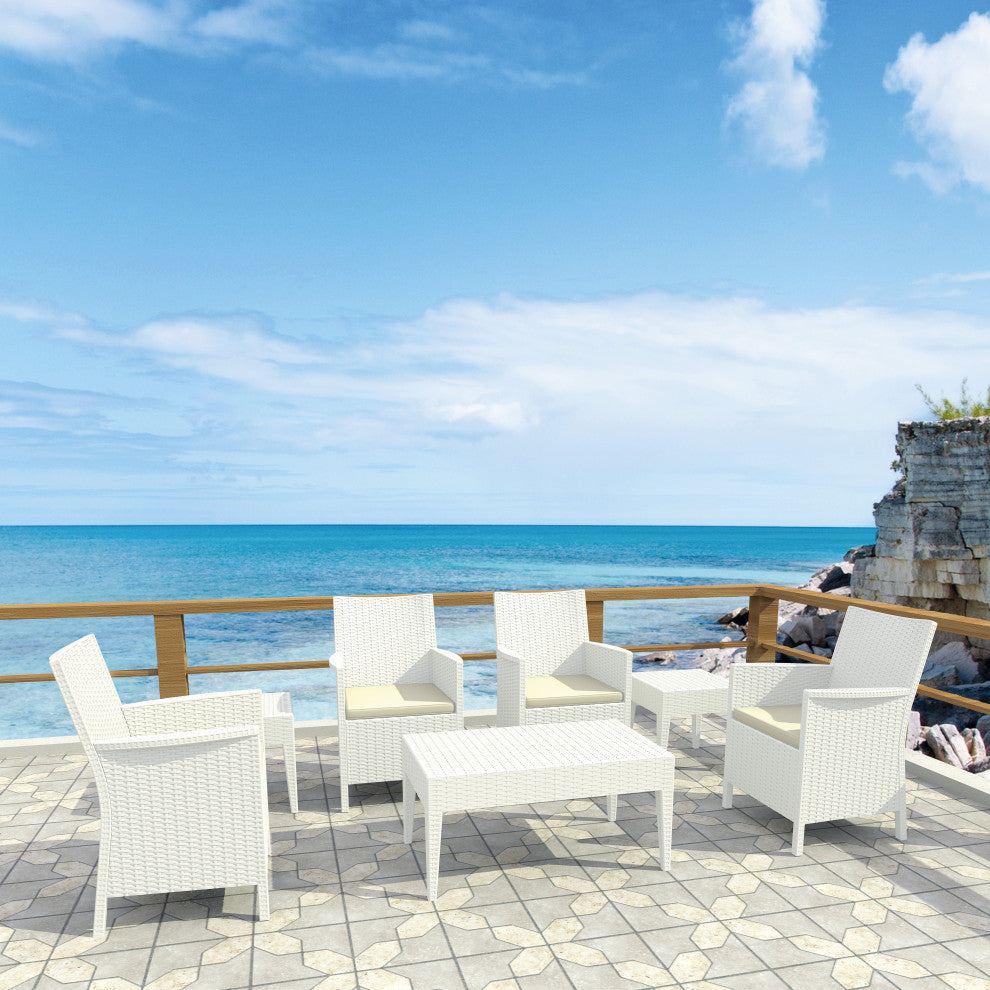 Compamia California 7-Piece Outdoor Seating Set, White