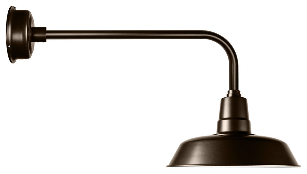 12" Vintage LED Wall Light With Traditional Arm, Mahogany Bronze