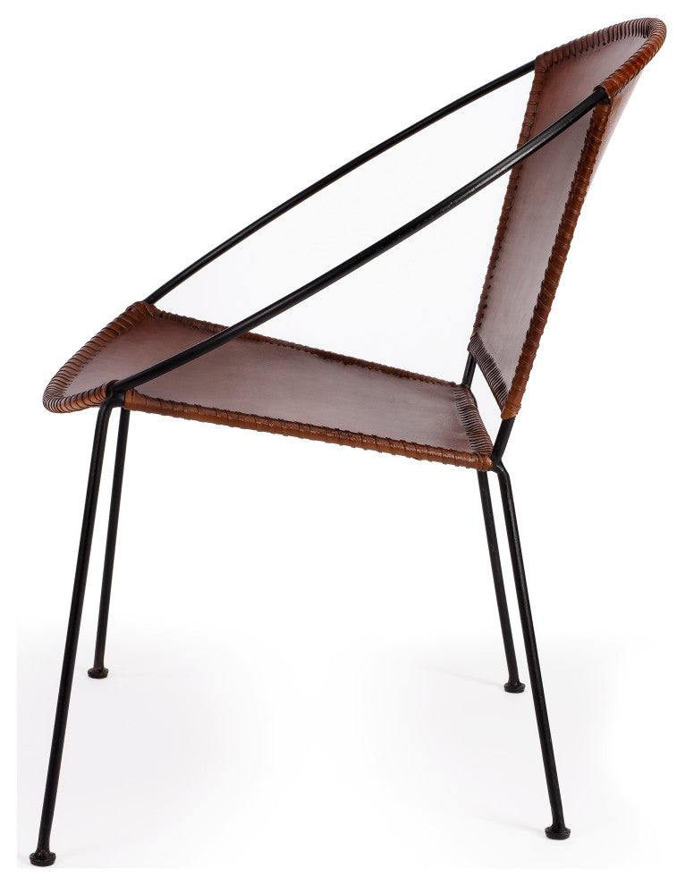 Butler Milo Leather Accent Chair, White