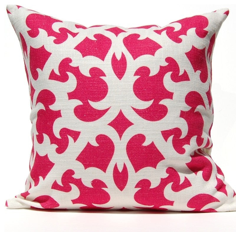 Open Trellis Pillow, Pink