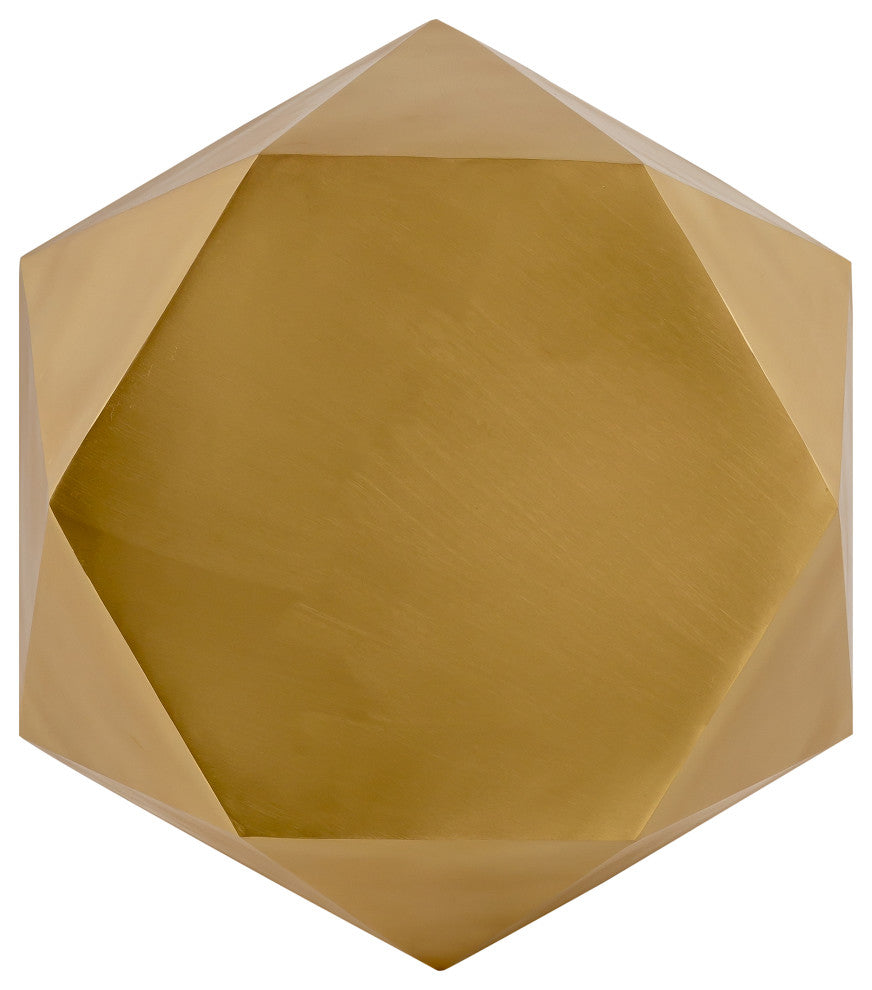 Pasargad Home Lexi Side Table (Brass Finish)