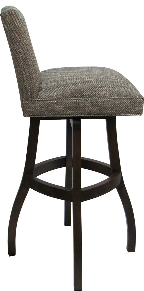 Swivel Wood Counter, Bar or Extra Tall Stool - Sommerville on S-Base, Plumley Cocoa - Dark Walnut, 34"