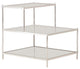Reginald Glam Mirrored Accent Table, Chrome