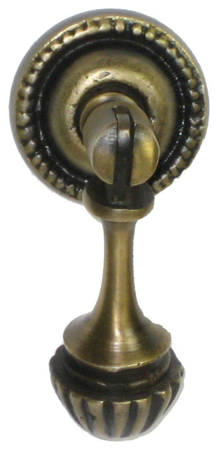 Teardrop Pull With Carved Bulb Drop