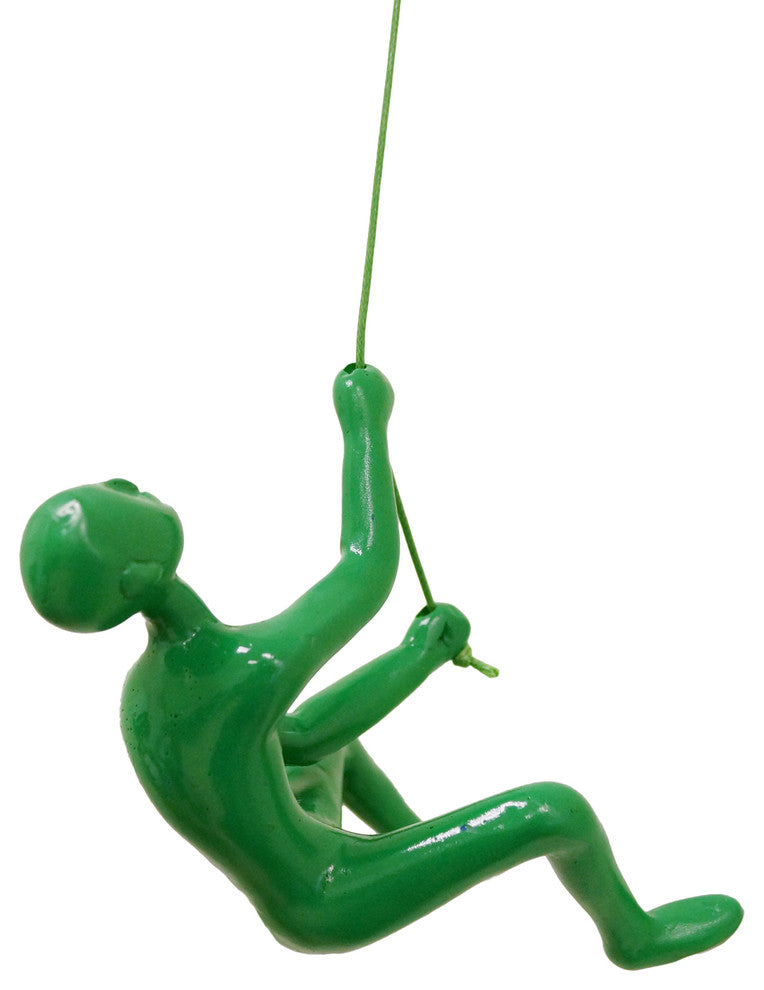 Climbing Man Wall Art, Green