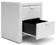 Frey Upholstered Nightstand, White