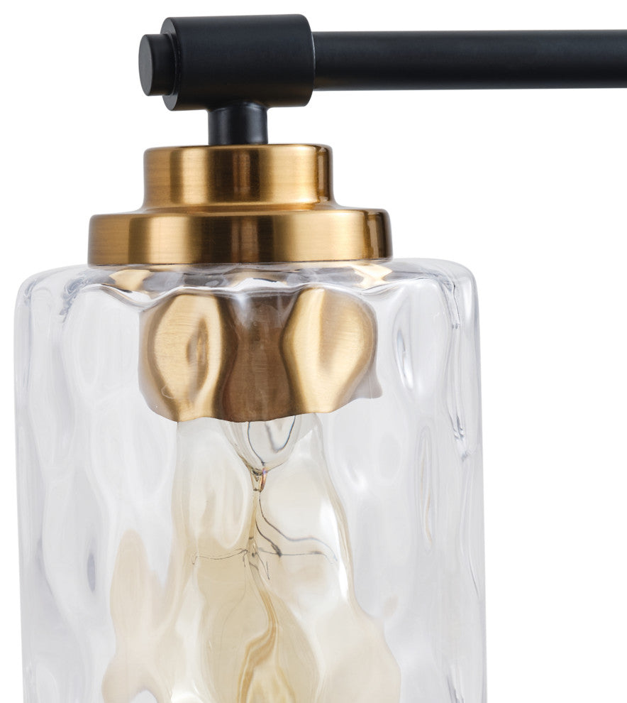 Modern 3-Light Water Ripple Glass Shades Vanity Light for Bathroom