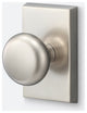 Ridgecrest Mountain Oakley Single Dummy Door Knob with Square Rosette, Nickel