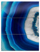 "Blue Agate Crystal" Digital Metal Wall Art, 3 Panels, 28"x36"