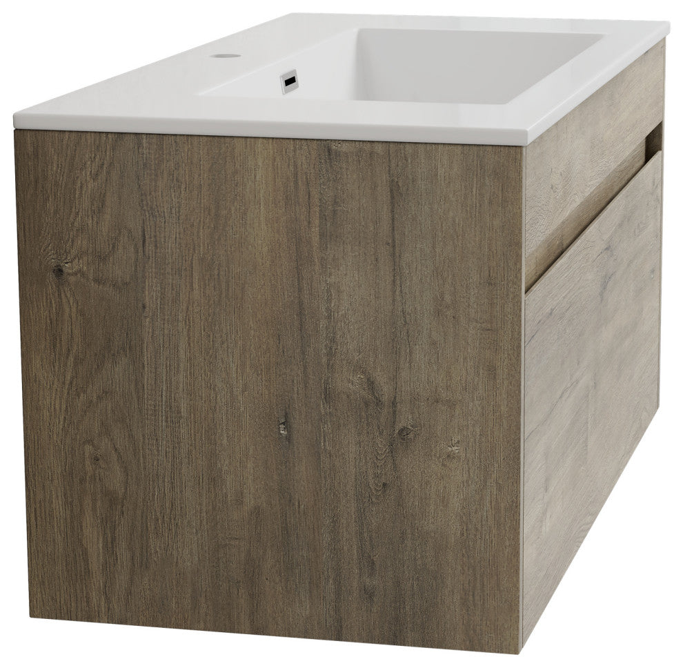 The Ivy Single Bathroom Floating Vanity, Eve, 36"