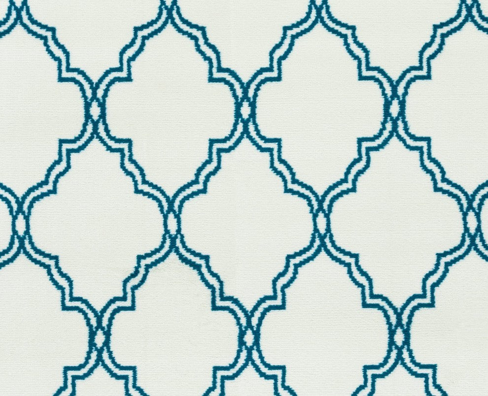 Rizzy Home Glendale GD5953 White Trellis Area Rug, Rectangular 5'3"x7'7"