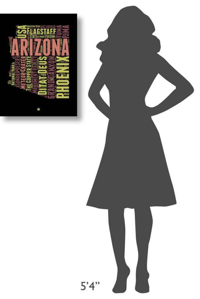 "Arizona Word Cloud 1" Fine Art Print