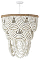 Regina Andrew Lorelei Wood Bead Chandelier, White
