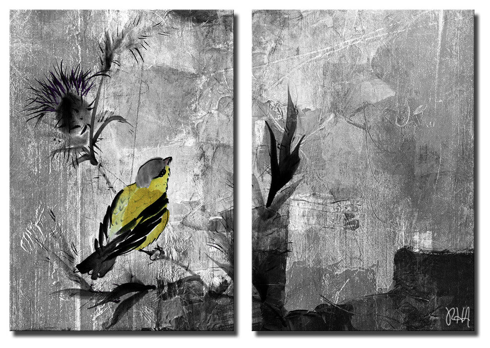 Ready2hangart 'Painted Petals XVII' Canvas Wall Art 2-Panels