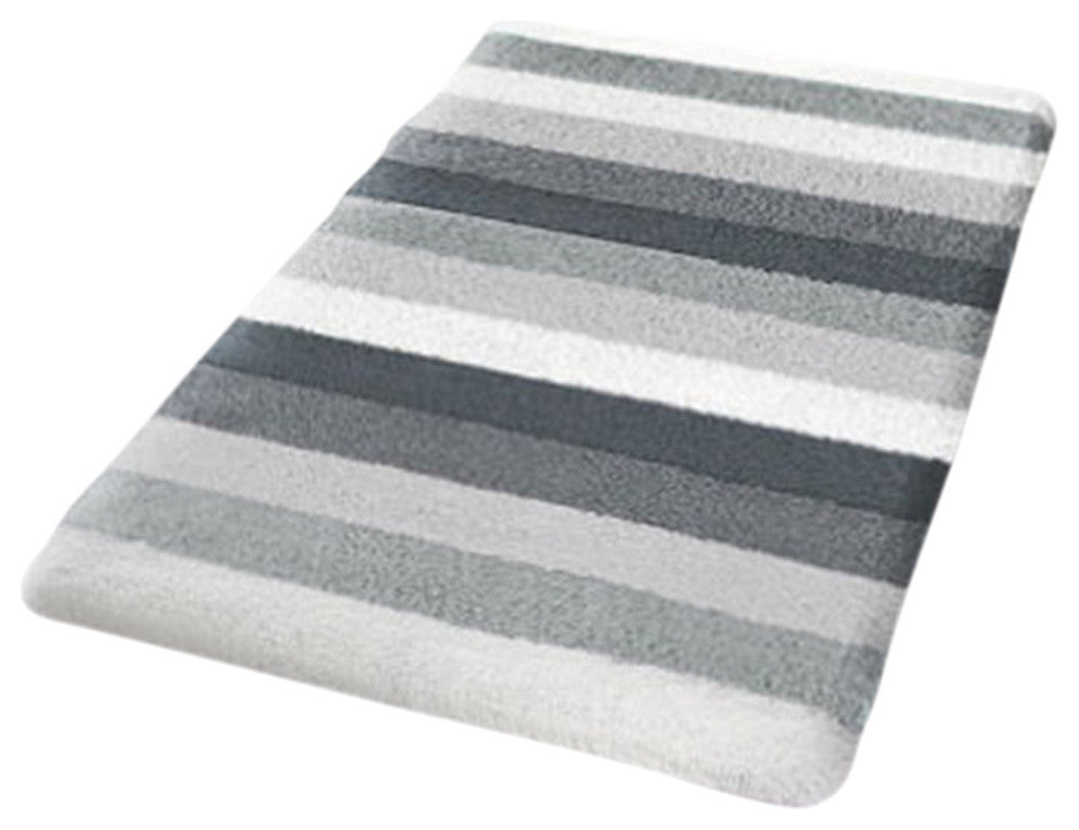 Light Gray Non Slip Bath Rugs, Bilbao, Extra Large 1
