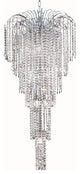 Elegant Falls Foyer Hall Light, Chrome Finish With Royal Cut Crystal