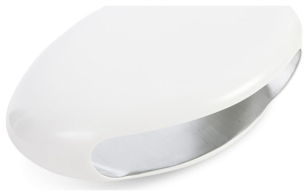 Grotto Cocktail Table Pearl White and Silver Leaf, Small