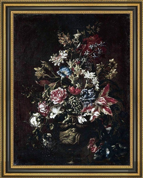 Mario Die fiori Flower StillLife Framed Premium Canvas Print, 18"x24"