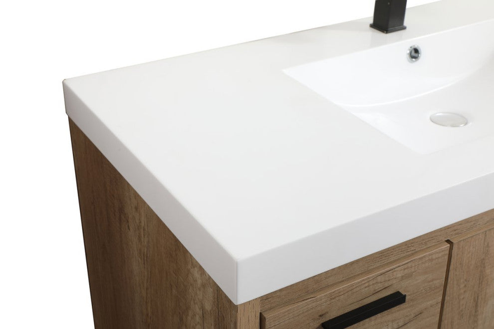 Walker Natural Oak-Light Bathroom Vanity, Natural Oak, 48"