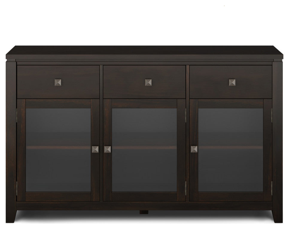 Cosmopolitan Solid Wood Sideboard Buffet, Mahogany